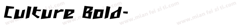 Culture Bold字体转换